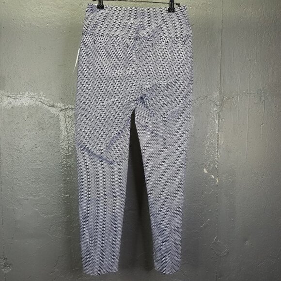 Swing Control Pants Women 2 Geometric Pixie Print Blue Mid-Rise Golf Tennis NEW - Picture 8 of 16